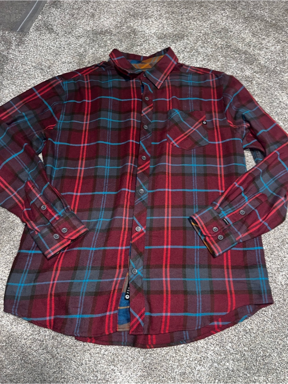 Marmot Long-Sleeve Colorful Plaid Flannel Button Up Midweight Shirt Men's SZ XL